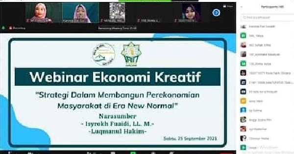 KKN-IK IAIN Kudus di Tambakromo Gelar Webinar Ekonomi Kreatif