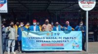 PMII Pati Turut Sukseskan Vaksinasi Merdeka Candi yang Digelar Polres