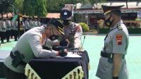 Tiga Kapolsek dan Kasatresnarkoba Polres Pati Diserahterimakan
