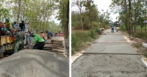 Hari ke 13, Progres Betonisasi Jalan di Wedusan Capai 93,2%