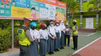 Hari ke 11 Operasi Zebra Candi, Satlantas Polres Pati Edukasikan Jaga Prokes di Sekolah