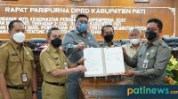 Rapat Paripurna DPRD Pati  Tandatangani Nota Kesepakatan Perubahan Propemperda Tahun 2021