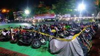 Berjejer, Ini Motor Grong yang Dirazia Polres Pati