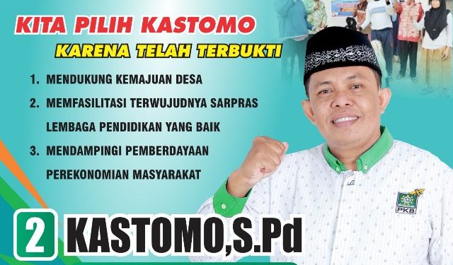 Kastomo, Caleg DPRD Kabupaten Pati Dapil 4, Berkomitmen Tingkatkan Kesejahteraan pada Kecamatan Jakenan, Jaken, Winong, kemudian Pucakwangi