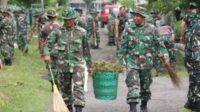 Kodim Pati Bersih-bersih Lingkungan Antisipasi Penyebaran Penyakit